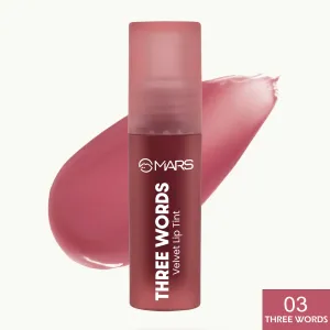 MARS Love Track Lip Tint – Velvet Matte Finish, Non-Sticky & Lightweight – 2.8ml (03-Three Words)